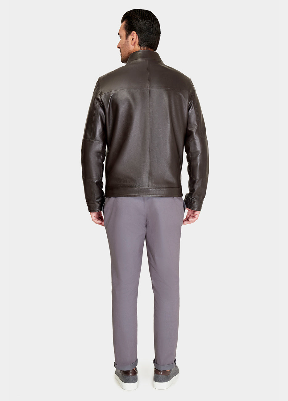 CHAMARRA DE PIEL NAPA CACAO READY TO WEAR Havoc