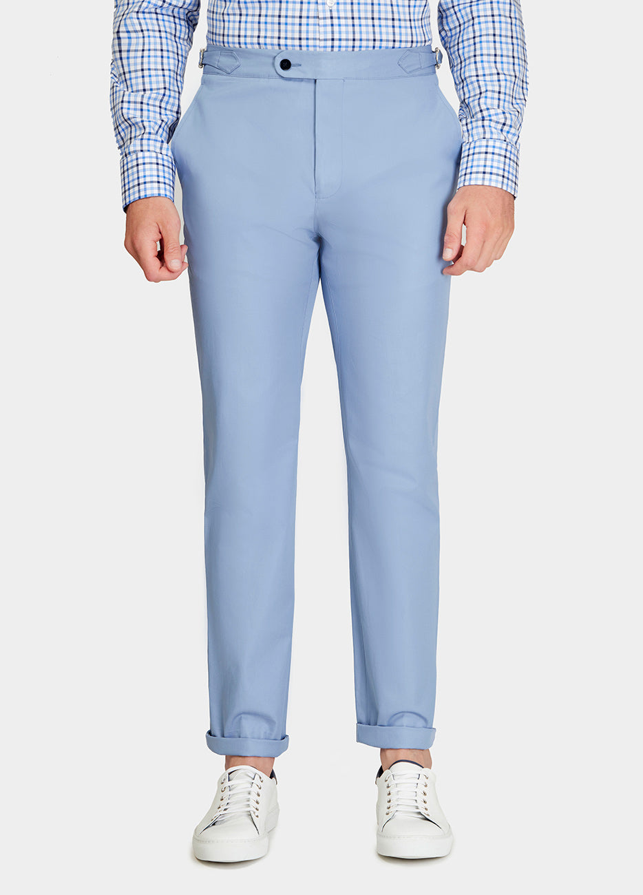 Pantalón Casual Tipo Chino Liso Azul Cielo| HAVOC