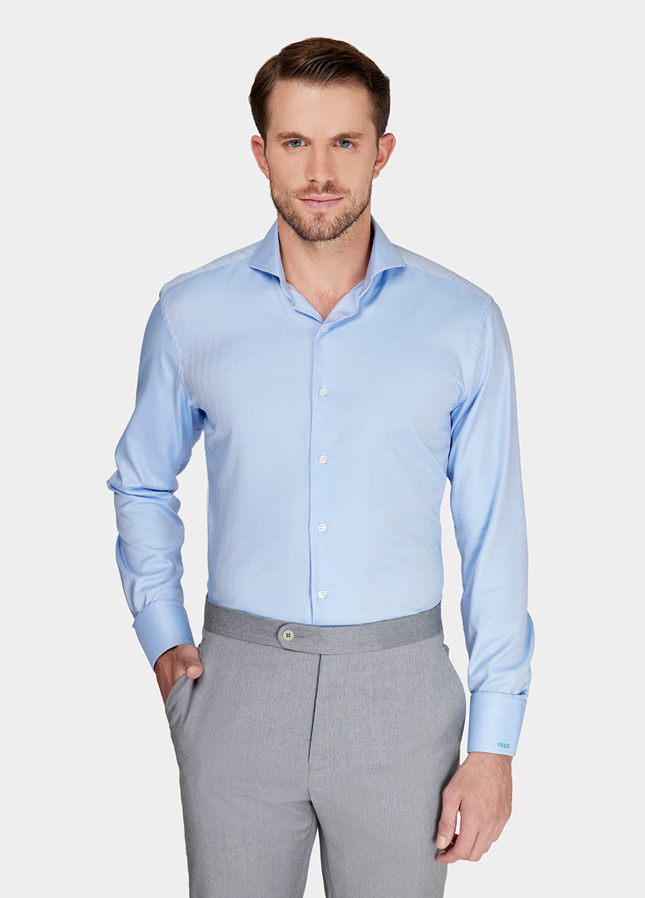 Camisa Celeste Con Que Camisa Combina Un Pantalon Gris Outfit