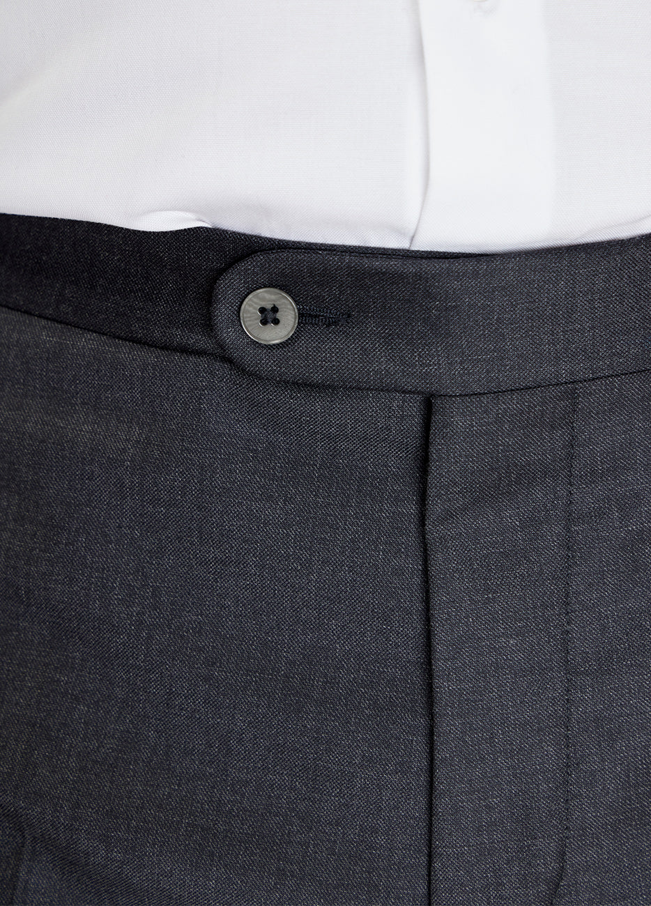 Pantalón gris oxford estilo plano liso marca Business casual clasico