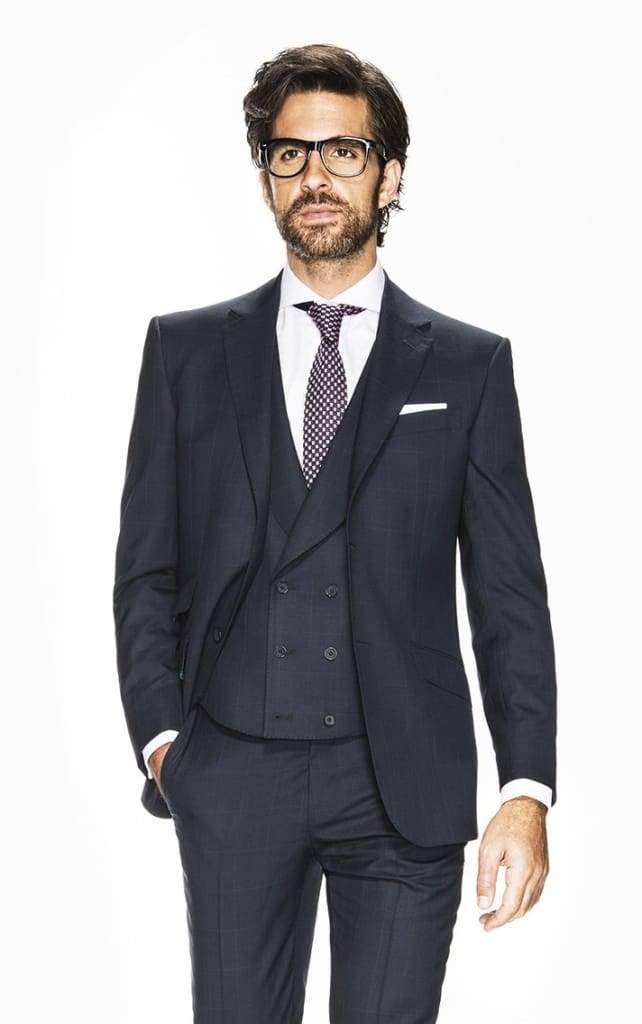 HAVOC Blazer Azul Marino Con Cuadro De Ventana